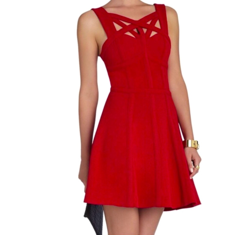 BCBG Maxazria Red Short Dress